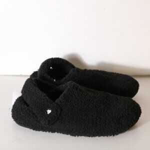 Crocs Cozzzy Slippy Womens 11 Mens 9 Black Fuzzy Clog